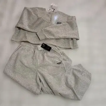 그레이 크롭 맨투맨 셋업