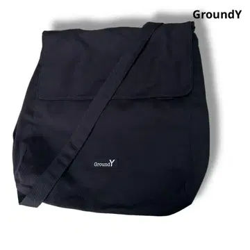GroundY 숄더 메신저 백 블랙 로고
