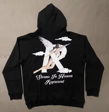 REPRESENT 블랙 후드티 XL 사이즈