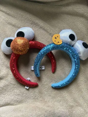 USJ 엘모 쿠키 몬스터 머리띠 반짝반짝