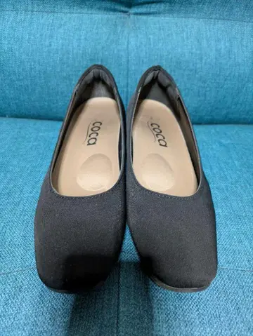 coca 블랙 플랫 펌프스 22.5cm