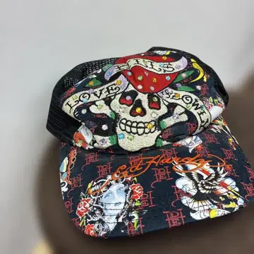 Ed Hardy 스컬 자수 캐주얼 캡 스톤 포함