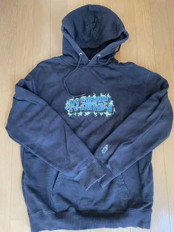 다크 그레이 후드 부착 후드티 XLARGE