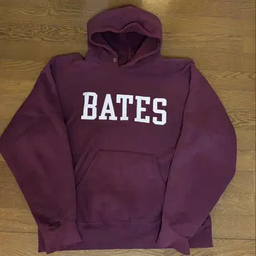 BATES 버건디 후드티 made in USA X LARGE