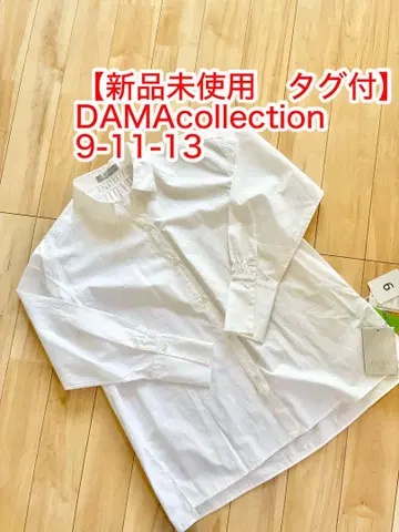 [ 미사용 새상품 택 포함 ] 다마 컬렉션 면 셔링 디자인 셔츠 9-13