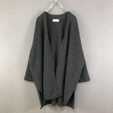 ANAYI 울 캐시미어 스무스 가디건 36 차콜 그레이