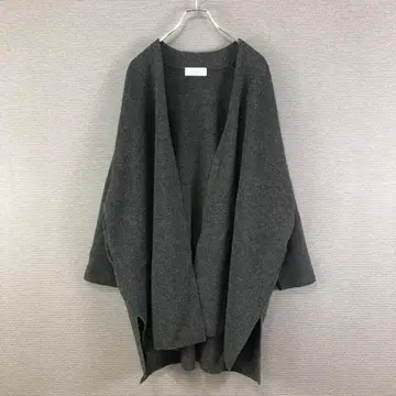 ANAYI 울 캐시미어 스무스 가디건 36 차콜 그레이