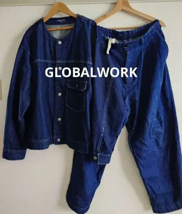 GLOBALWORK 노카라 데님 와이드 팬츠