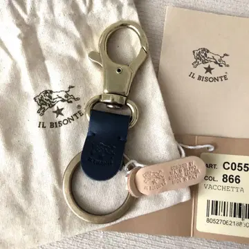 새상품 일비종떼 IL BISONTE 키링 네이비 블루