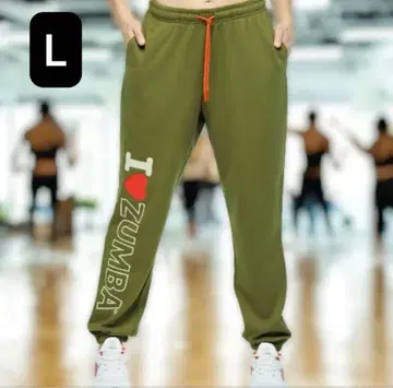 ZUMBA 줌바 스웨트 팬츠 I LOVE ZUMBA 카키 L 사이즈