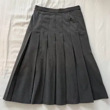 UNIQLO 유니클로 와이드 플리츠 미디 스커트 그레이 S 사이즈