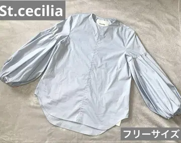 St.cecilia 파프리카 블라우스 라이트 블루 택 포함 하자품