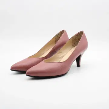 26 HIMIKO 천연 가죽 V컷 펌프스 (23.5cm) 새상품급