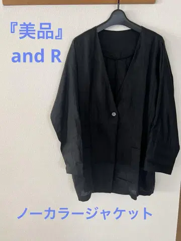 [새상품급] and R 노카라 블랙 자켓 린넨 소재