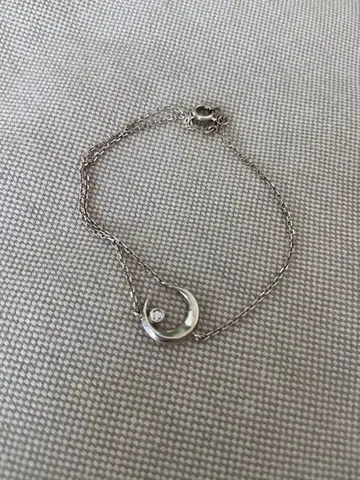 STAR JEWELRY 실버 달 모양 참 팔찌