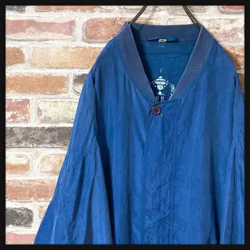 [ 인기 ] 실크 자켓 블루종 자수 로고 XL 네이비