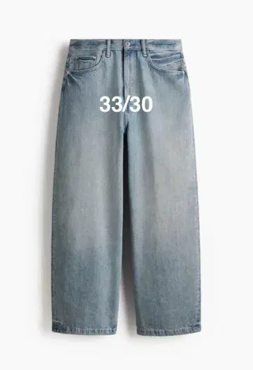 새상품 H&M 슈퍼 배기 데님(33/30)