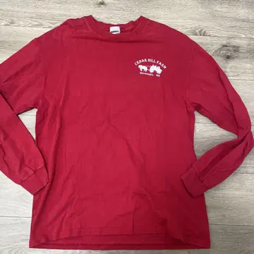 Cedar Hill Farm 긴팔 티셔츠 빨간색