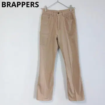 [ 브라퍼즈 ] 데님 팬츠 청바지 베이지 치노 가죽 라벨 Y2K 일본제