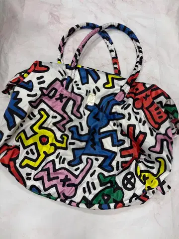 초 레어 KEITH HARING x JOYRICH 콜라보 대형 토트백