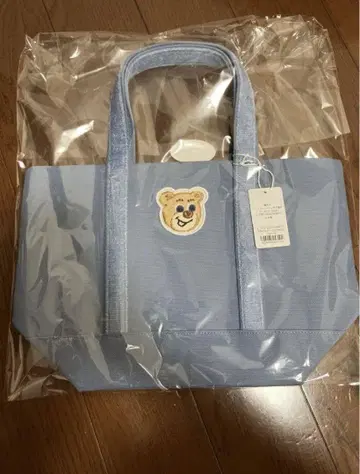 [미사용 새상품] 페일러 올드 테디 와펜 토트백 스몰 라이트 블루