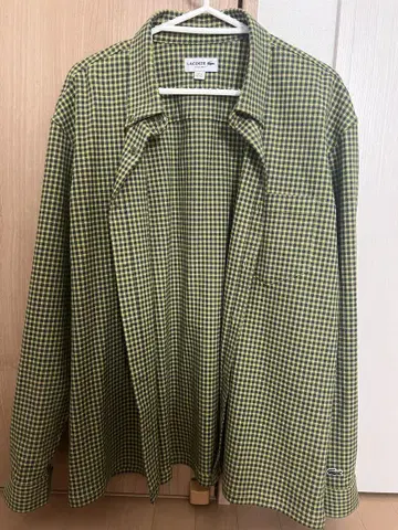 LACOSTE 플란넬 체크 버튼다운 셔츠