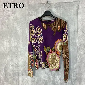 ETRO 캐시미어 실크 긴팔 상의 42