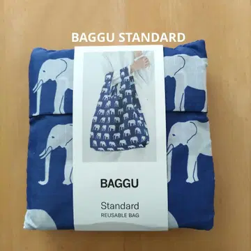 새상품 BAGGU STANDARD 에코백 블루 엘리펀트 코끼리 BAGGU