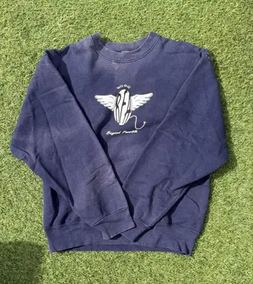 90s 맨투맨 구제 의류 오니 페이드 퍼플네이비 아메카지 스트릿 빈티지