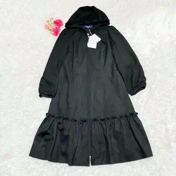 미사용 새상품 M'S GRACY 원피스 코트 카멜리아 지퍼 블랙 L