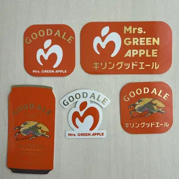 굿에일 x Mrs. GREEN APPLE 오리지널 스티커 5개