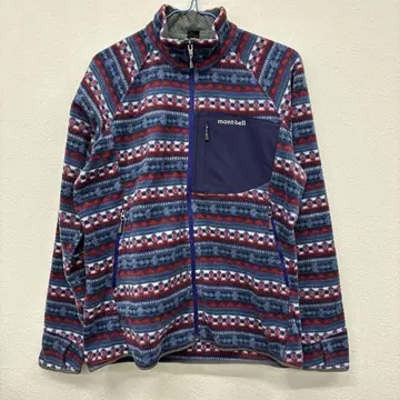 mont-bell 플리스 자켓 파랑 빨간색 L 50