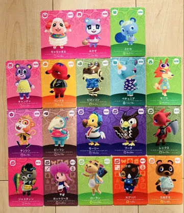 모동숲 amiibo 카드 챠챠마루 미스즈 스피카 18장 세트