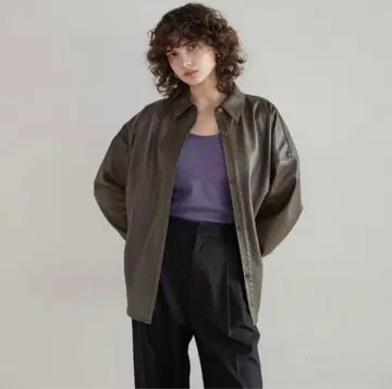 Searoomlynn 소프트 스트레치 ECO 가죽 오버 셔츠