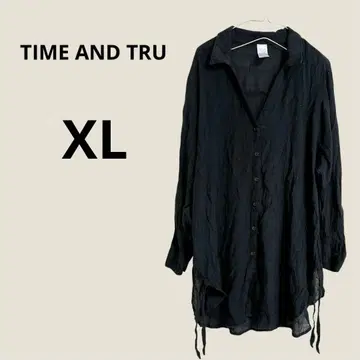TIME AND TRU 블랙 셔츠 XL/XG