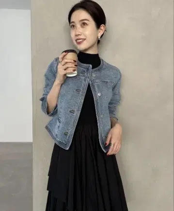 anuans 노카라 데님 자켓