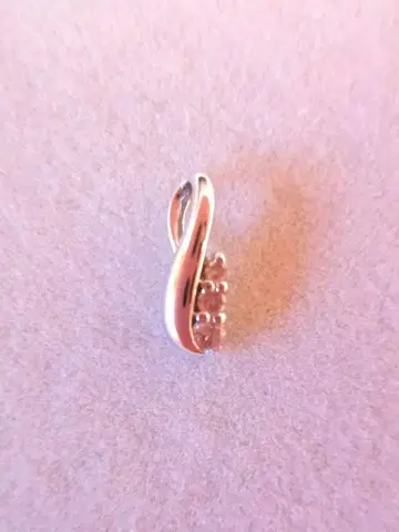 10K 화이트 골드 다이아몬드 펜던트 탑