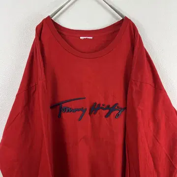 USA 구제 의류 타미힐피거 tommy hilfiger 입체 로고 롱T