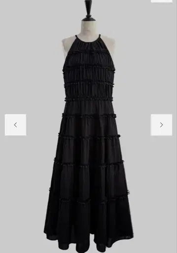 sheller 2way lace stripe long dress