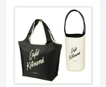 카페 키츠네 에코백 & 드링크 홀더