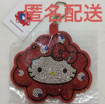 익명 배송 키티 미야쿠미야쿠 반짝이 가죽 키링 만박 한정판