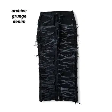 unknown grunge design black denim y2k