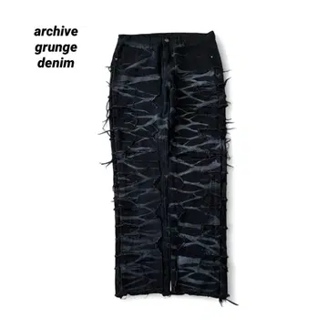 unknown grunge design black denim y2k