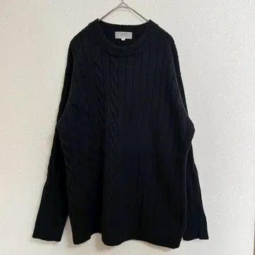 [ 고품질 ] 아바하우스 케이블 짜임 니트 남성용 48 사이즈 블랙