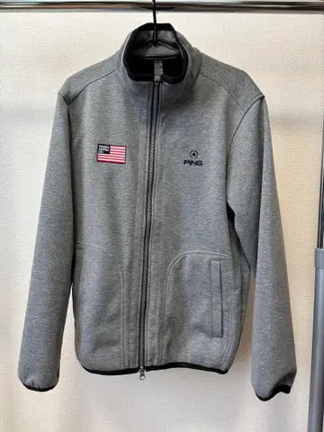 PING 풀 집업 플리스 자켓 그레이