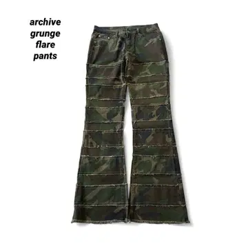 unknown y2k design flare camo pants