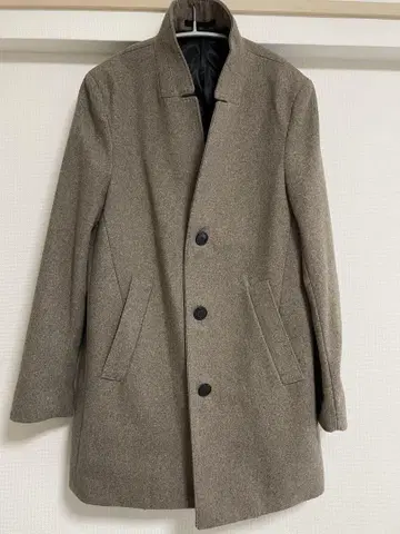 H&M 노카라 코트 브라운