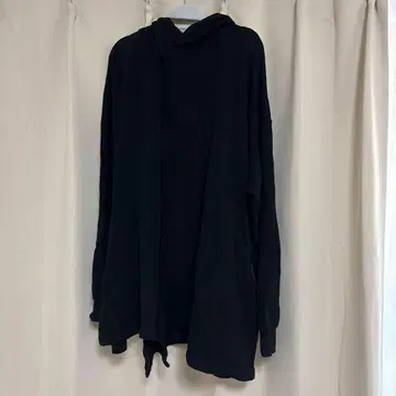 Y's 블랙 후드 부착 후드티