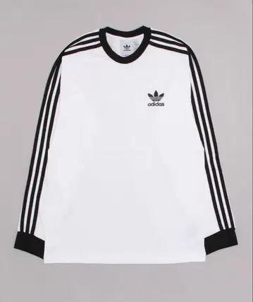 adidas 긴팔 T셔츠 화이트 스트라이프