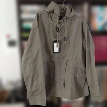 LYLE & SCOTT 후드 부착 남성용 블루종 카키 L 사이즈 새상품